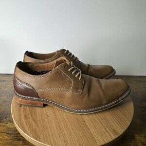Steve Madden AGAP Brown & Tan Faux Leather Upper‎ Mens Dress Shoes Size 8M